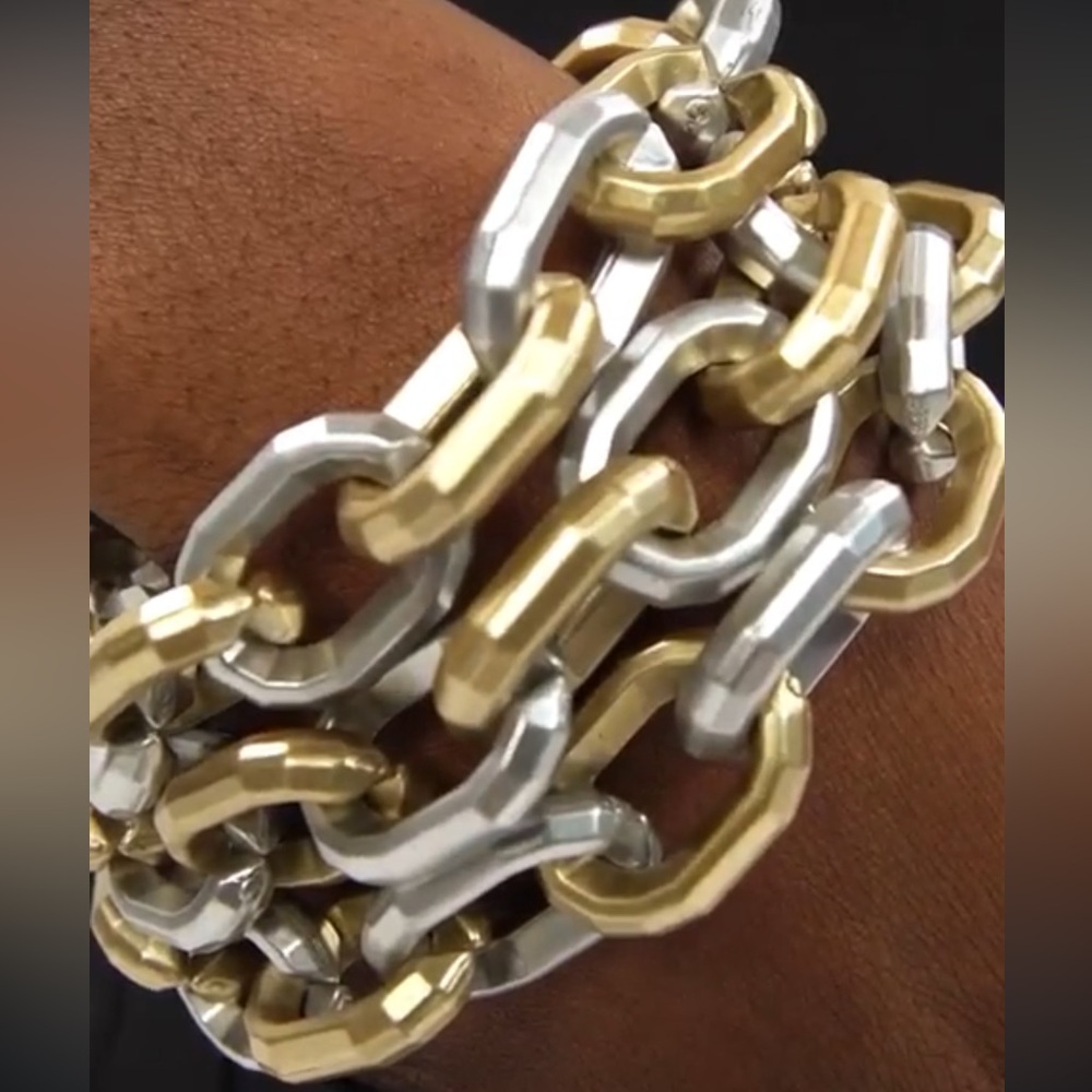 Sassy Jones Gold and Silver Zaria Chain Bracelet